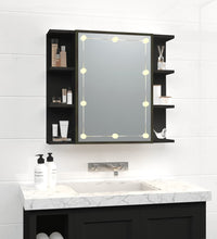 Spiegelschrank mit LED Schwarz 70x16,5x60 cm