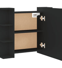 Spiegelschrank mit LED Schwarz 70x16,5x60 cm