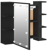 Spiegelschrank mit LED Schwarz 70x16,5x60 cm