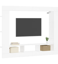 TV-Schrank Weiß 152x22x113 cm Holzwerkstoff