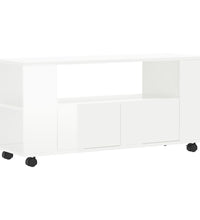 TV-Schrank Hochglanz-Weiß 102x34,5x43 cm Holzwerkstoff