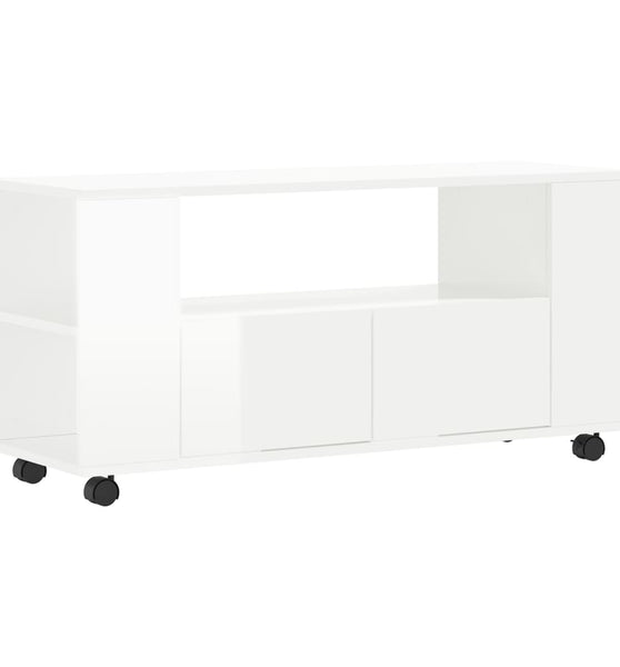 TV-Schrank Hochglanz-Weiß 102x34,5x43 cm Holzwerkstoff