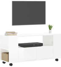 TV-Schrank Hochglanz-Weiß 102x34,5x43 cm Holzwerkstoff