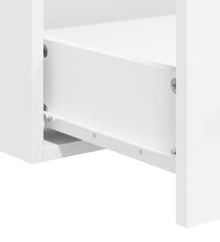 Badschrank mit Spiegel Weiß Holzwerkstoff