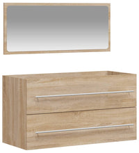 Badschrank mit Spiegel Sonoma-Eiche Holzwerkstoff