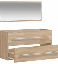 Badschrank mit Spiegel Sonoma-Eiche Holzwerkstoff