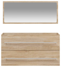 Badschrank mit Spiegel Sonoma-Eiche Holzwerkstoff