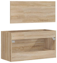 Badschrank mit Spiegel Sonoma-Eiche Holzwerkstoff