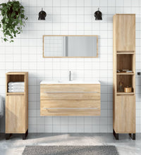 Badschrank mit Spiegel Sonoma-Eiche Holzwerkstoff