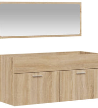 Badschrank mit Spiegel Sonoma-Eiche Holzwerkstoff