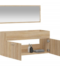 Badschrank mit Spiegel Sonoma-Eiche Holzwerkstoff