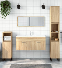 Badschrank mit Spiegel Sonoma-Eiche Holzwerkstoff