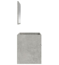 Badschrank mit Spiegel Betongrau Holzwerkstoff