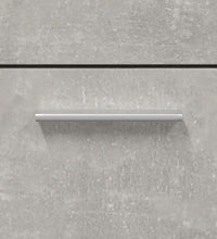 Badschrank mit Spiegel Betongrau Holzwerkstoff