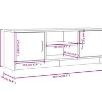 TV-Schrank Weiß 102x30x37,5 cm Holzwerkstoff