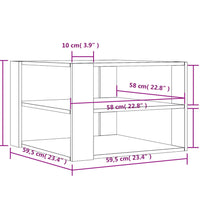 Couchtisch Sonoma-Eiche 59,5x59,5x40 cm Holzwerkstoff