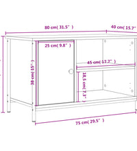 TV-Schrank Grau Sonoma 80x40x50 cm Holzwerkstoff