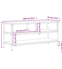 TV-Schrank Grau Sonoma 100x35x45 cm Holzwerkstoff