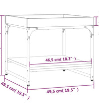 Couchtisch Schwarz 49,5x49,5x45 cm Holzwerkstoff