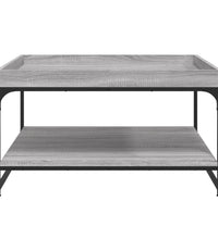 Couchtisch Grau Sonoma 80x80x45 cm Holzwerkstoff und Eisen