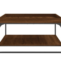 Couchtisch Braun Eichen-Optik 80x80x45 cm Holzwerkstoff Eisen