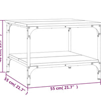 Couchtisch Schwarz 55x55x40 cm Holzwerkstoff