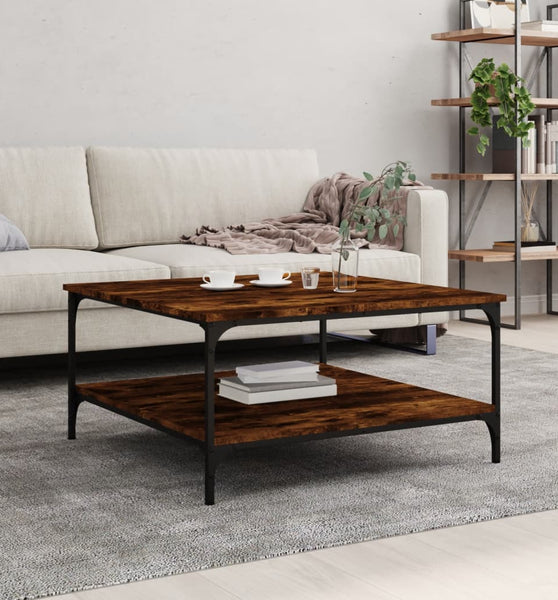 Couchtisch Räuchereiche 80x80x40 cm Holzwerkstoff