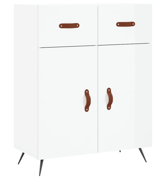 Sideboard Hochglanz-Weiß 69,5x34x90 cm Holzwerkstoff