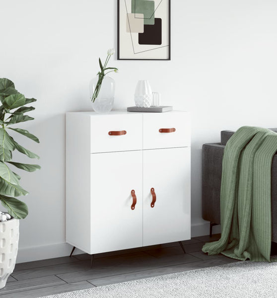 Sideboard Hochglanz-Weiß 69,5x34x90 cm Holzwerkstoff