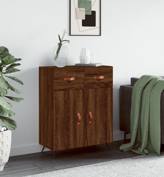 Sideboard Braun Eichen-Optik 69,5x34x90 cm Holzwerkstoff