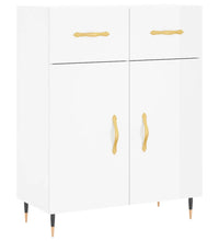 Sideboard Hochglanz-Weiß 69,5x34x90 cm Holzwerkstoff