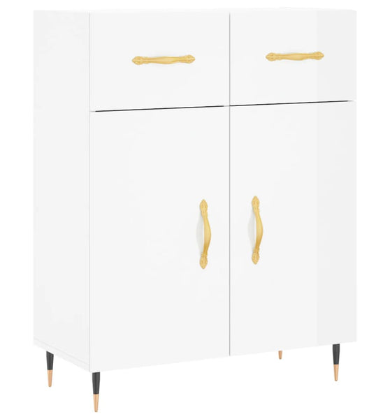 Sideboard Hochglanz-Weiß 69,5x34x90 cm Holzwerkstoff