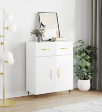 Sideboard Hochglanz-Weiß 69,5x34x90 cm Holzwerkstoff