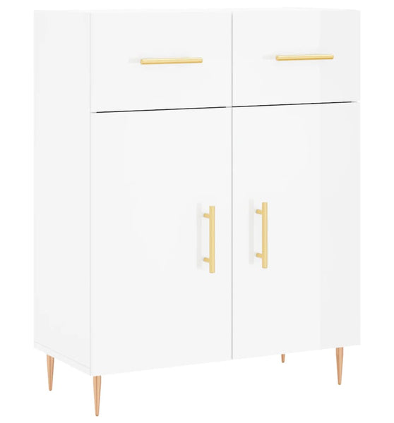 Sideboard Hochglanz-Weiß 69,5x34x90 cm Holzwerkstoff
