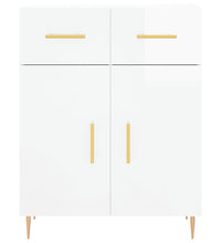 Sideboard Hochglanz-Weiß 69,5x34x90 cm Holzwerkstoff