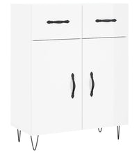 Sideboard Hochglanz-Weiß 69,5x34x90 cm Holzwerkstoff