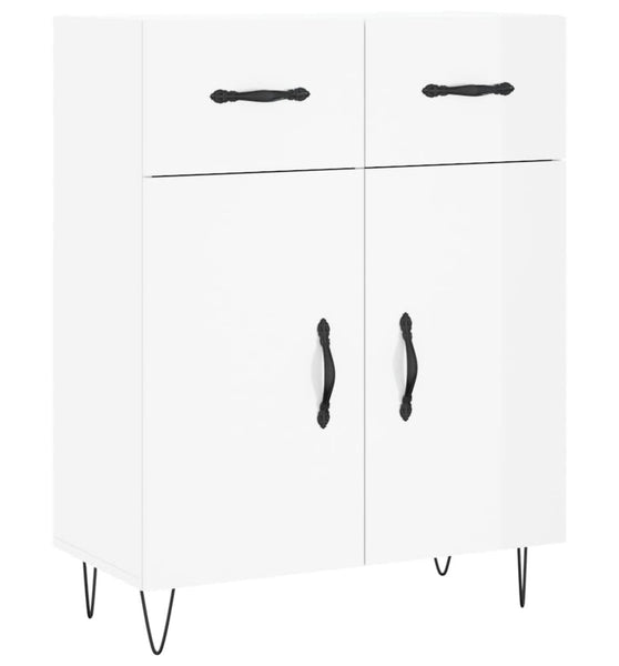 Sideboard Hochglanz-Weiß 69,5x34x90 cm Holzwerkstoff