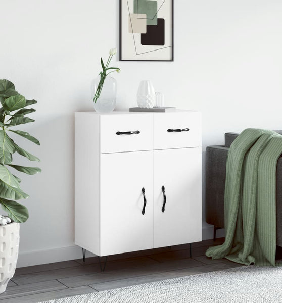 Sideboard Hochglanz-Weiß 69,5x34x90 cm Holzwerkstoff