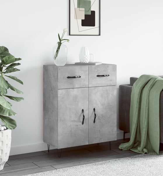 Sideboard Betongrau 69,5x34x90 cm Holzwerkstoff