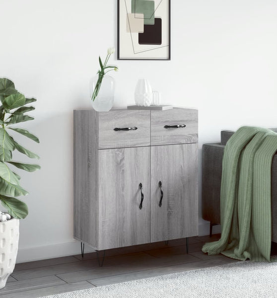 Sideboard Grau Sonoma 69,5x34x90 cm Holzwerkstoff