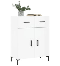 Sideboard Hochglanz-Weiß 69,5x34x90 cm Holzwerkstoff