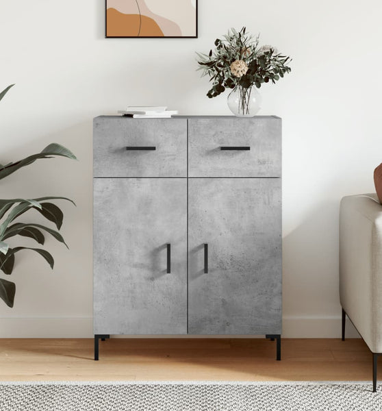 Sideboard Betongrau 69,5x34x90 cm Holzwerkstoff