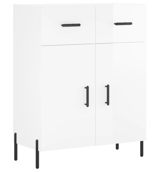 Sideboard Hochglanz-Weiß 69,5x34x90 cm Holzwerkstoff