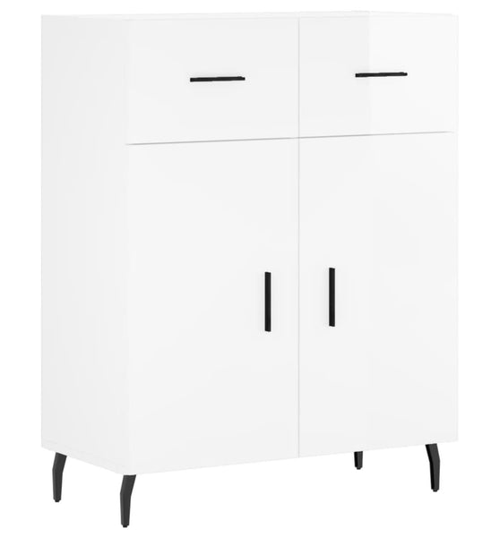 Sideboard Hochglanz-Weiß 69,5x34x90 cm Holzwerkstoff