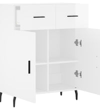 Sideboard Hochglanz-Weiß 69,5x34x90 cm Holzwerkstoff