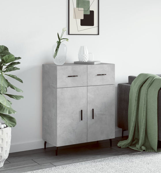 Sideboard Betongrau 69,5x34x90 cm Holzwerkstoff