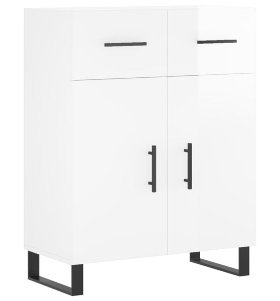 Sideboard Hochglanz-Weiß 69,5x34x90 cm Holzwerkstoff