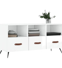 TV-Schrank Hochglanz-Weiß 102x36x50 cm Holzwerkstoff