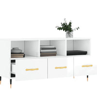 TV-Schrank Hochglanz-Weiß 102x36x50 cm Holzwerkstoff