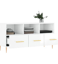 TV-Schrank Hochglanz-Weiß 102x36x50 cm Holzwerkstoff